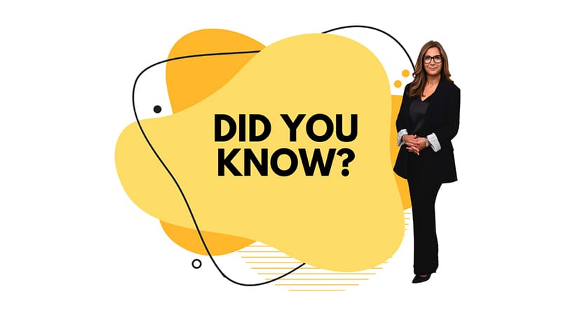 did-you-know Anka Molon standing next to a sign that says "Did You Know"?